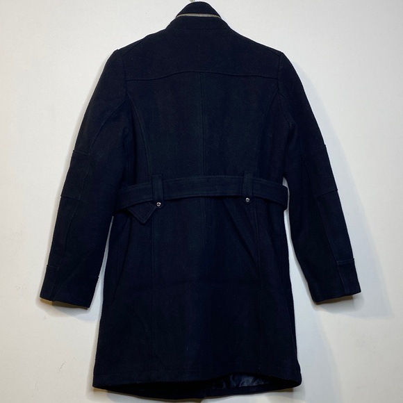 Michael Kors Black Belted Coat with Gold Accents Size M - Picture 5 of 10